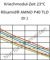 Kriechmodul-Zeit 23°C, Rilsamid® AMNO P40 TLD (trocken), PA12, ARKEMA