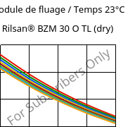 Module de fluage / Temps 23°C, Rilsan® BZM 30 O TL (sec), PA11-GF30, ARKEMA