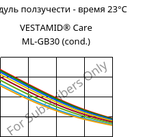 Модуль ползучести - время 23°C, VESTAMID® Care ML-GB30 (усл.), PA12-GB30, Evonik