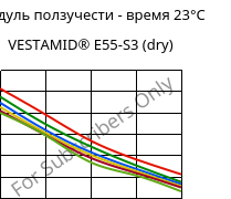 Модуль ползучести - время 23°C, VESTAMID® E55-S3 (сухой), TPA, Evonik