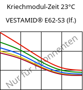 Kriechmodul-Zeit 23°C, VESTAMID® E62-S3 (feucht), TPA, Evonik