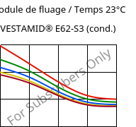 Module de fluage / Temps 23°C, VESTAMID® E62-S3 (cond.), TPA, Evonik