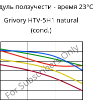 Модуль ползучести - время 23°C, Grivory HTV-5H1 natural (усл.), PA6T/6I-GF50, EMS-GRIVORY
