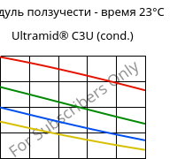 Модуль ползучести - время 23°C, Ultramid® C3U (усл.), PA666 FR(30), BASF