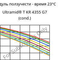 Модуль ползучести - время 23°C, Ultramid® T KR 4355 G7 (усл.), PA6T/6-GF35, BASF