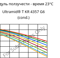 Модуль ползучести - время 23°C, Ultramid® T KR 4357 G6 (усл.), PA6T/6-I-GF30, BASF