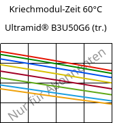 Kriechmodul-Zeit 60°C, Ultramid® B3U50G6 (trocken), PA6-GF30 FR(53+30), BASF