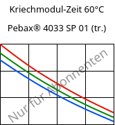 Kriechmodul-Zeit 60°C, Pebax® 4033 SP 01 (trocken), TPA, ARKEMA