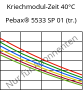 Kriechmodul-Zeit 40°C, Pebax® 5533 SP 01 (trocken), TPA, ARKEMA