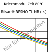 Kriechmodul-Zeit 80°C, Rilsan® BESNO TL NB (trocken), PA11, ARKEMA