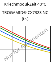 Kriechmodul-Zeit 40°C, TROGAMID® CX7323 NC (trocken), PAPACM12, Evonik