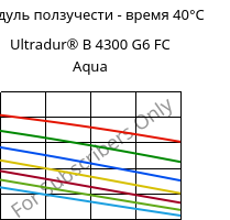 Модуль ползучести - время 40°C, Ultradur® B 4300 G6 FC Aqua, PBT-GF30, BASF