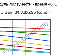 Модуль ползучести - время 40°C, Ultramid® A3XZG5 (усл.), PA66-I-GF25 FR(52), BASF