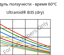 Модуль ползучести - время 60°C, Ultramid® B3S (сухой), PA6, BASF